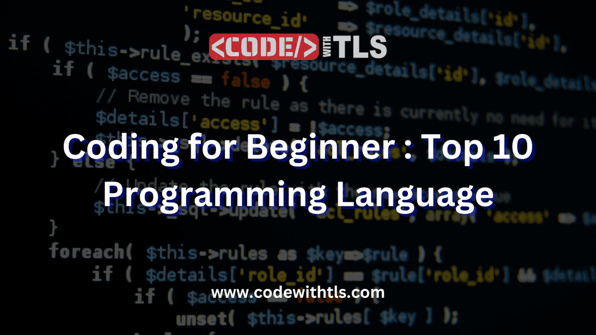 Top 10 Programming Language for Beginner